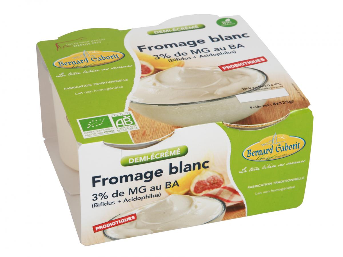 Fromage blanc bio lissé 3%MG - Bernard Gaborit