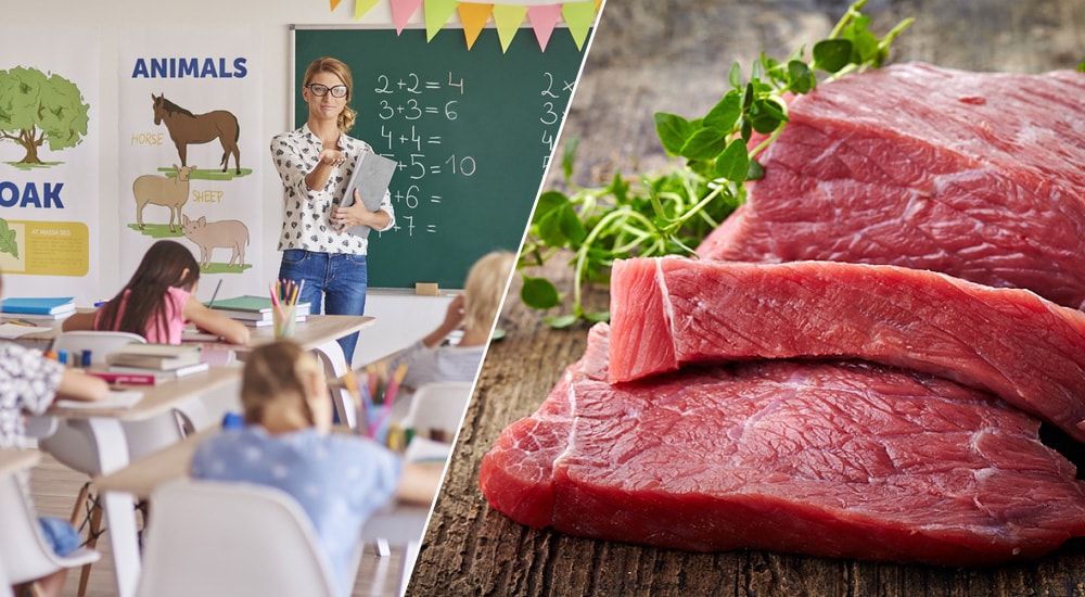 Le lobby de la viande donne des cours aux élèves