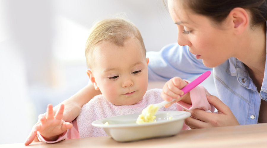 bébé purée bouillie à la cuillère