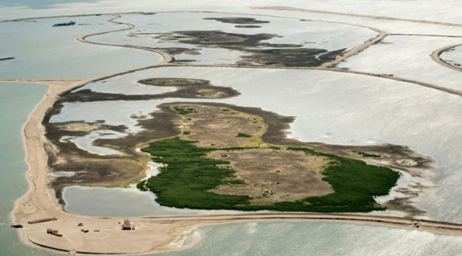 Archipel îles artificielles aux Pays-Bas