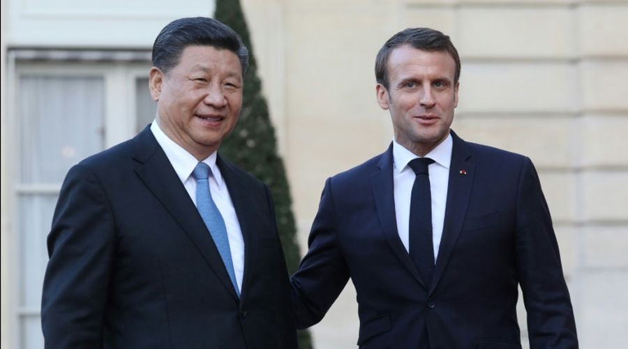 Xi Jinping et Emmanuel Macron