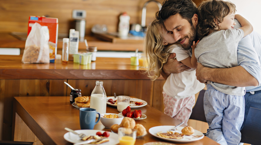 petit-déjeuner en famille