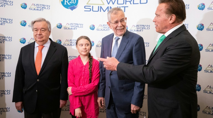 Greta Thunberg et Arnold Schwarzenegger