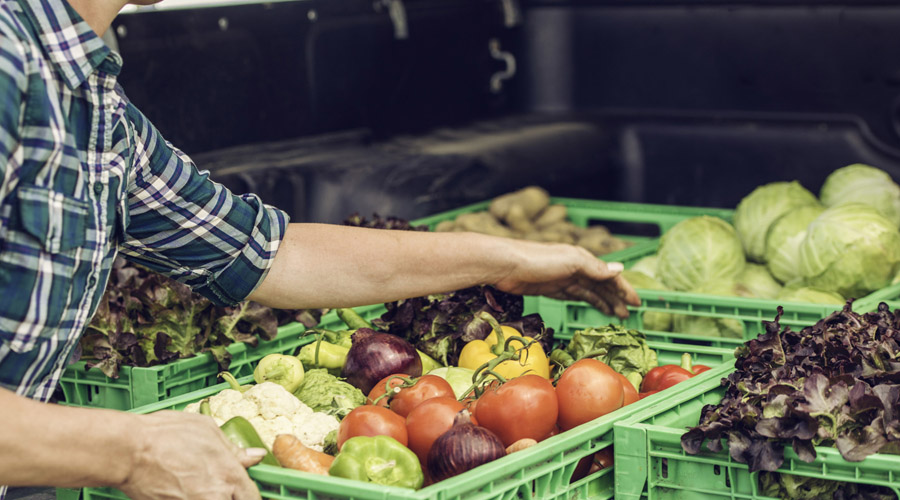 caisse de fruits et légumes