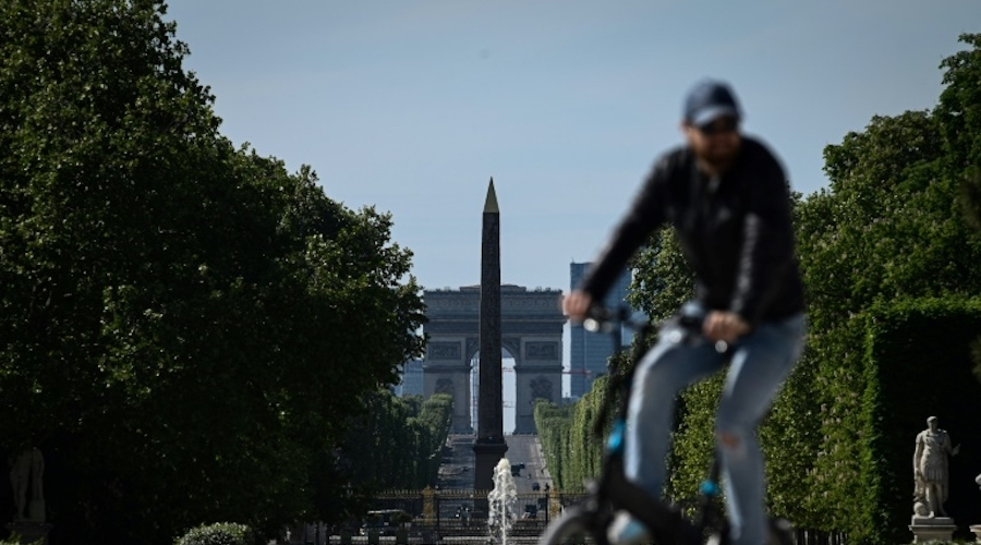 Cycliste pendant le confinement